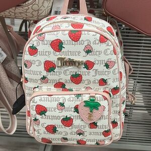 Juicy Couture Cream and Pink Strawberry Backpack